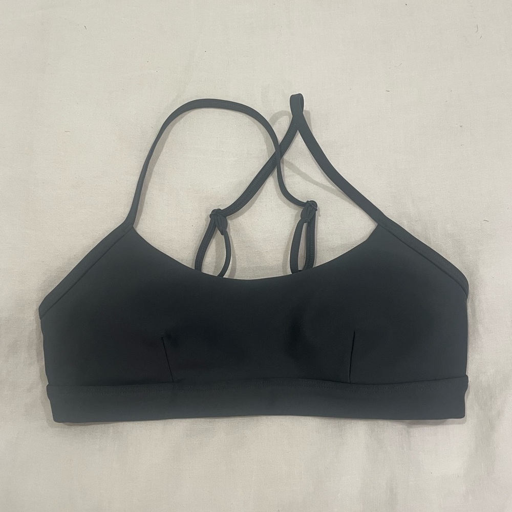 Charcoal gray Alo sports bra